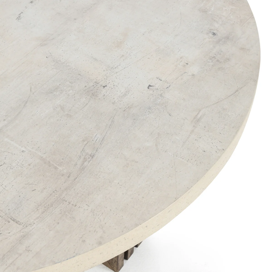 Aspen Reclaimed Pine Round Coffee Table - Thumbnail 5