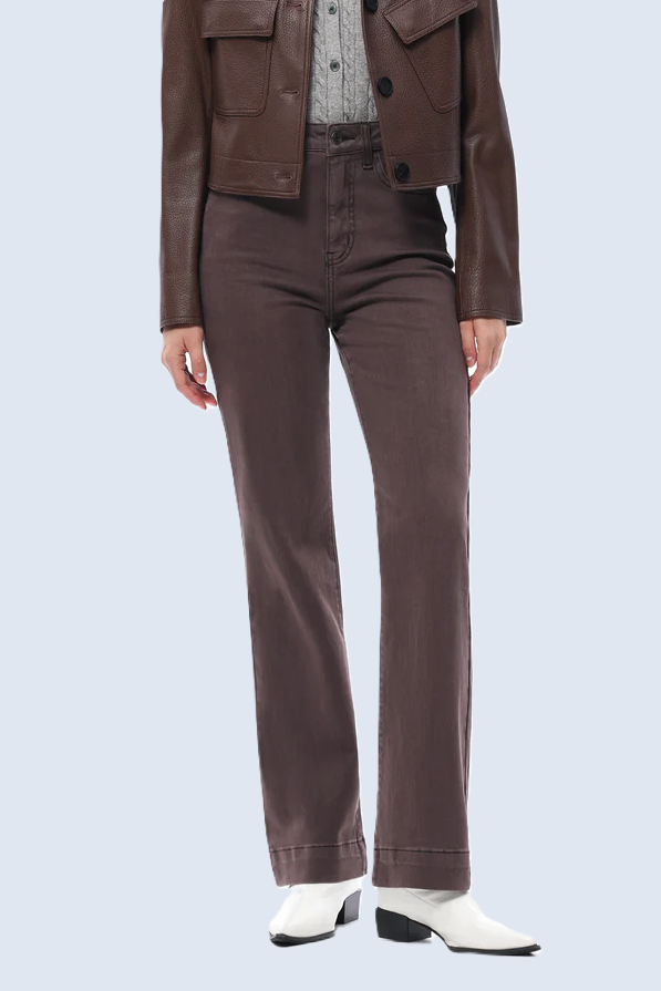 Super High Rise Bootcut Pants, Chocolate - 13 Hub Lane   |  Bootcut Pants