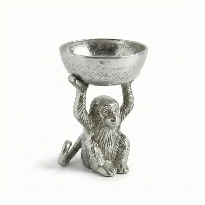 Monkey Bowl, Textured Silver
