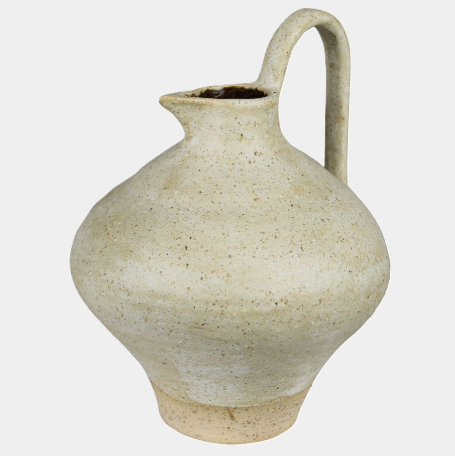 Umbria Ceramic Pitcher w/ Handle, White - 13 Hub Lane   |  