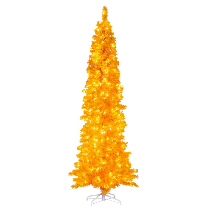 4.5' Flocked Yellow Pencil Fir