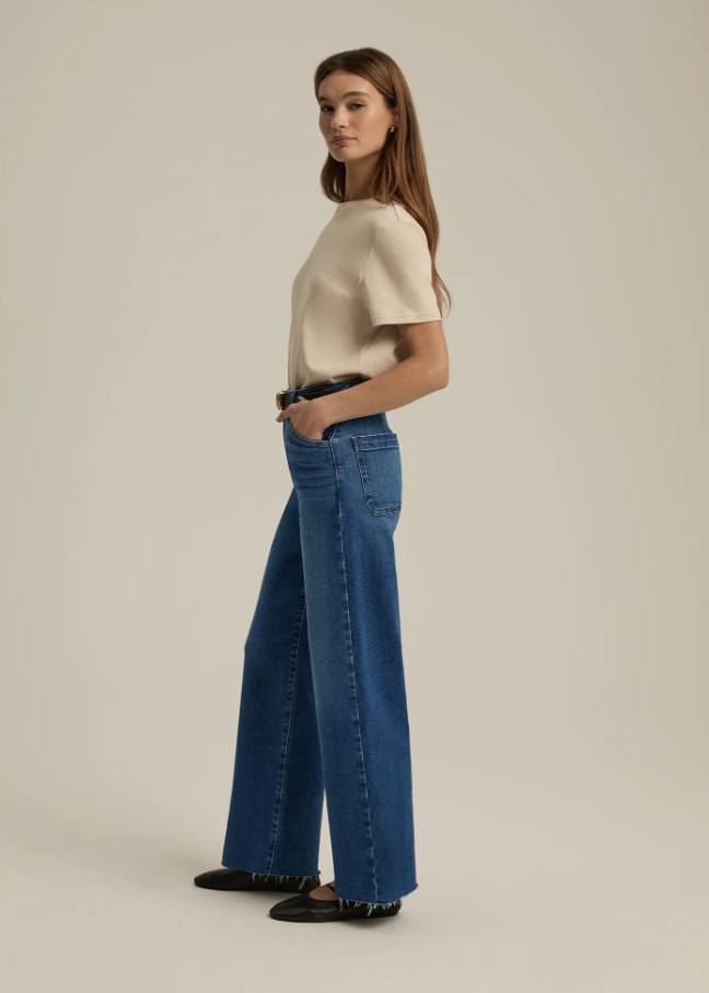 The Mischa Super High Rise Wide Ankle Jeans, Madison