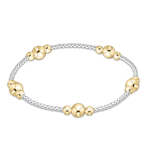 enewton purpose gold 6mm bead bracelet - mixed metal - 13 Hub Lane   |  Beaded Bracelets