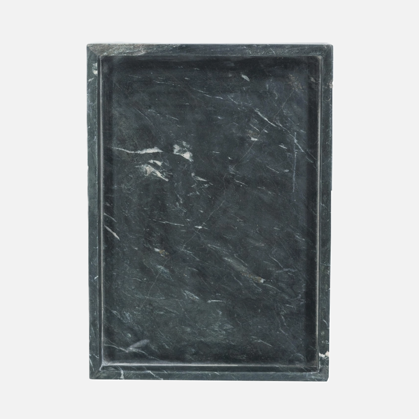 Marble Tray w/ Brass Inlay