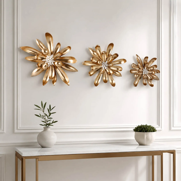 Hanna Gold Wall Flower