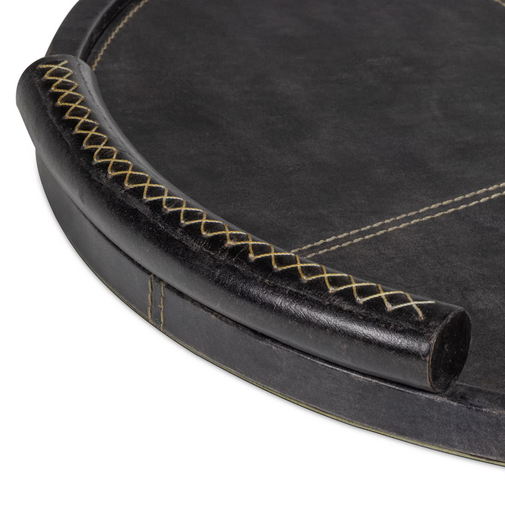 Forte Leather Round Tray