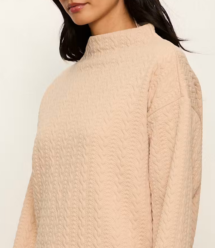 Sadie Quilted Top, Hazlenut