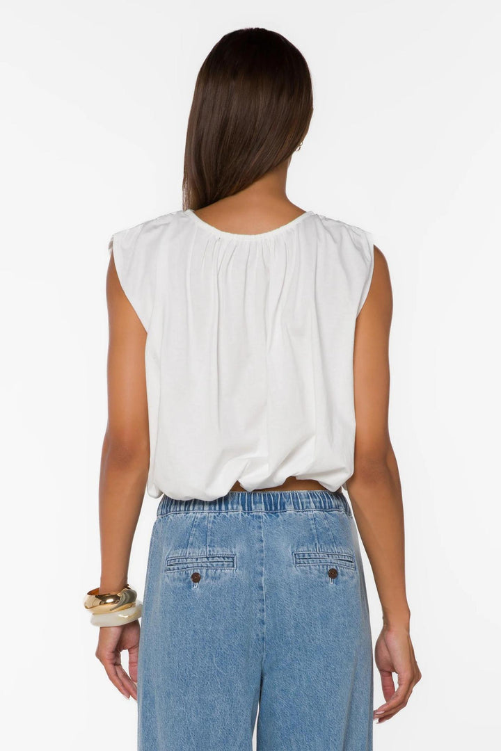 Gwyn Sleeveless Top, Optic White