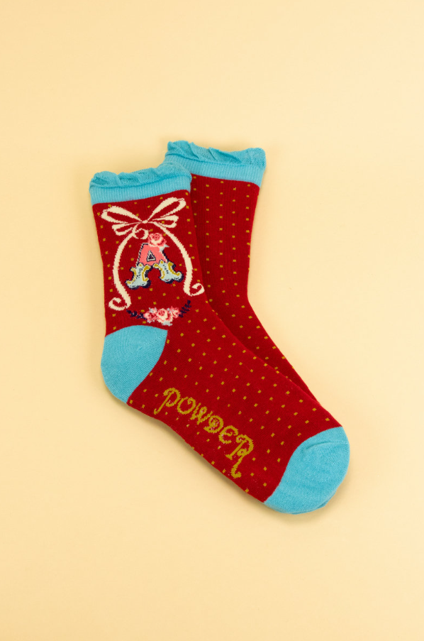 'A' Alphabet Socks