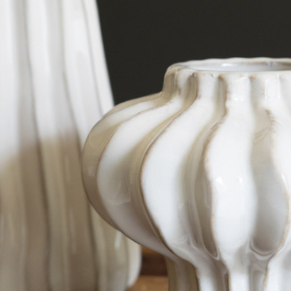 Organic White Ceramic Vase - 13 Hub Lane   |  