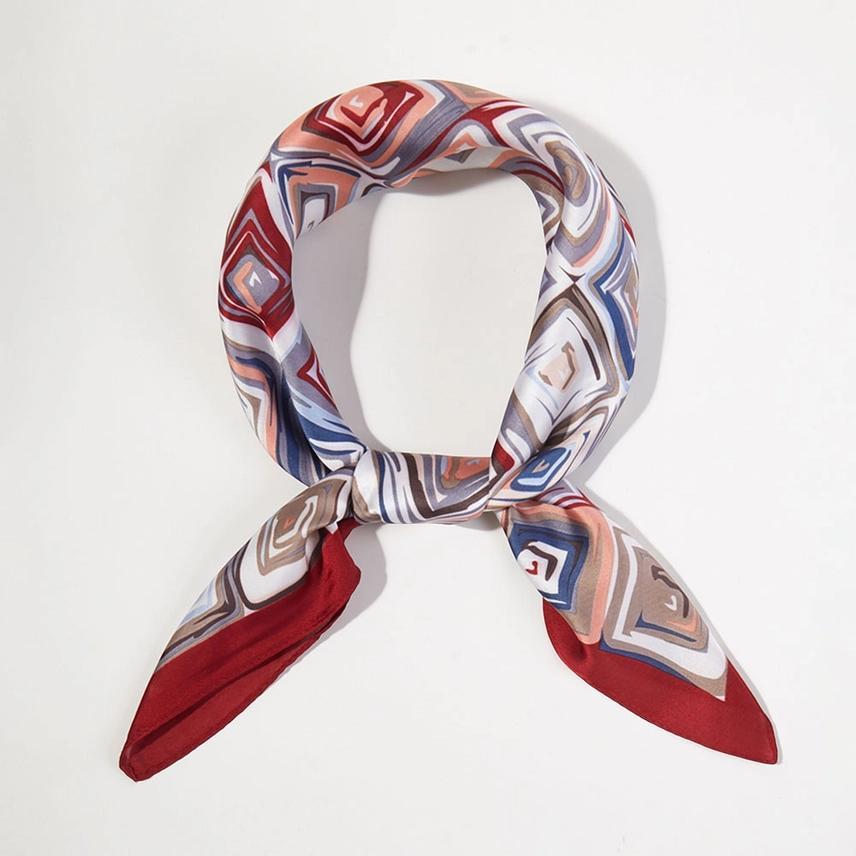 Geometric Quilt Print Bandana Scarf