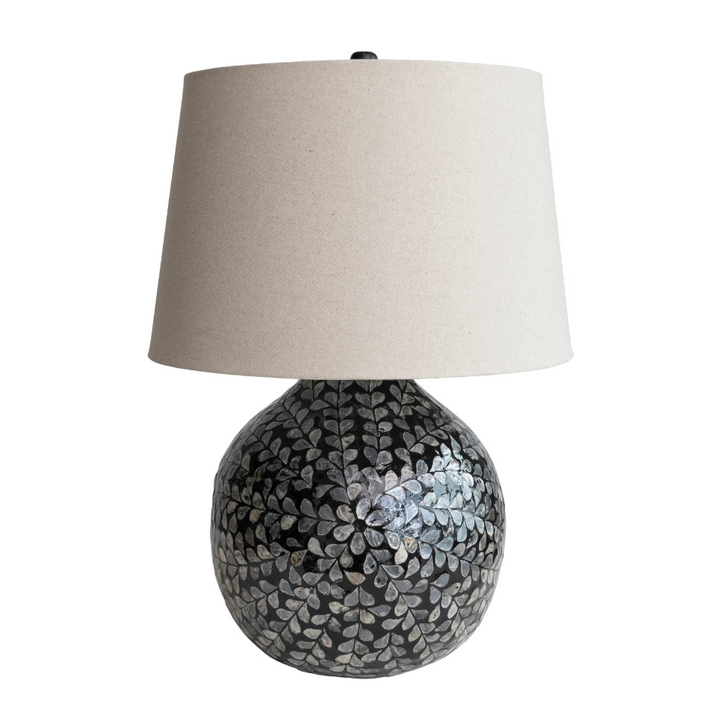 Floral Capiz Table Lamp