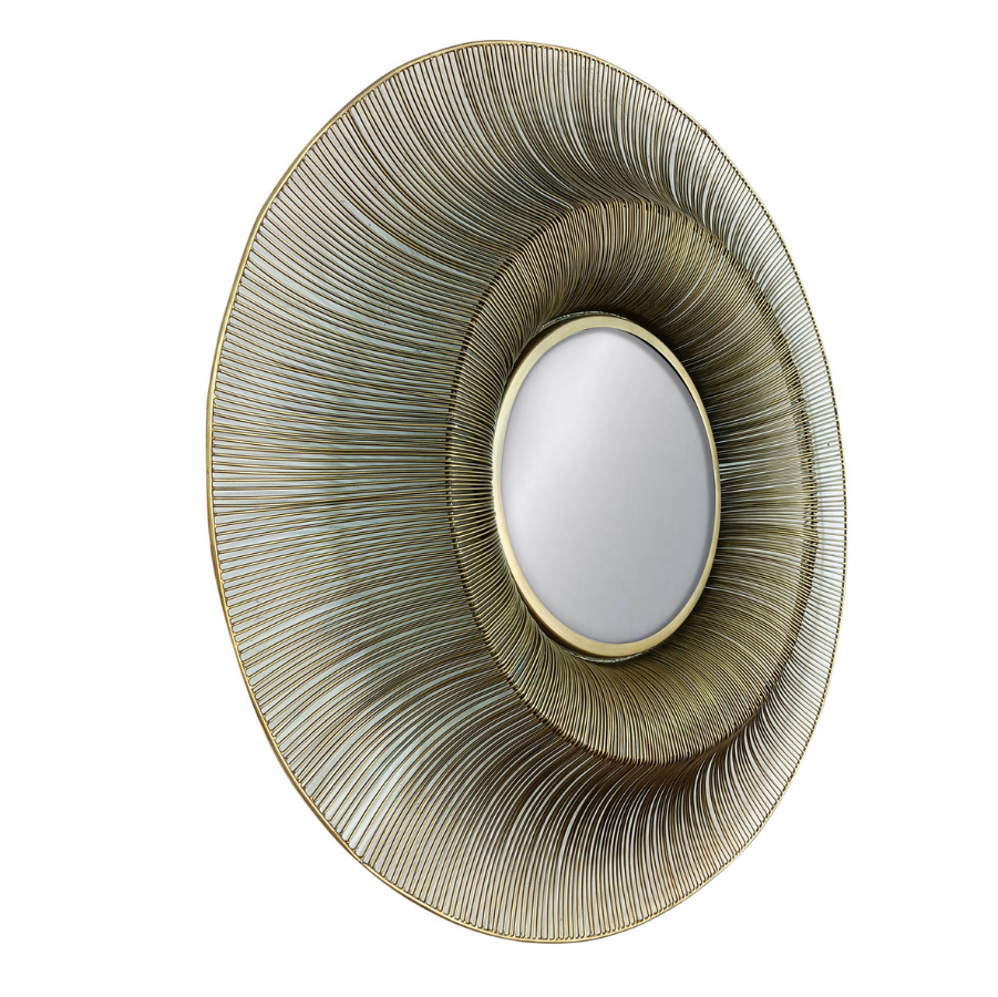 29" Round Iron Wire Mirror - 13 Hub Lane   |  Round Wall Mirrors