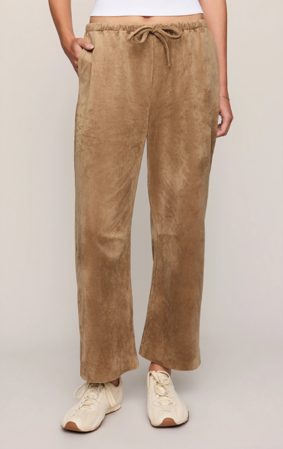 Drift Faux Suede Pants, Light Sand