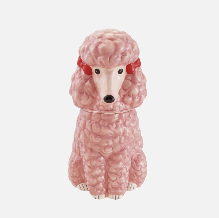 Dolomite Poodle Cookie Jar w/ Bows