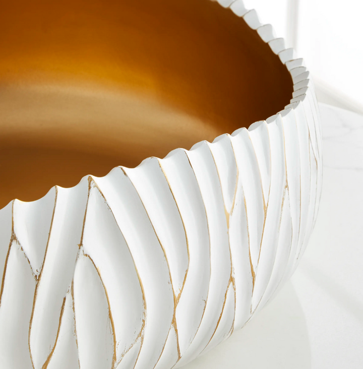 Dana Gold Accent Bowl - 13 Hub Lane   |  Gesso Bowls