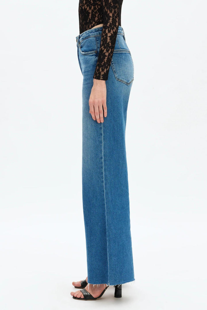 Bella High Rise Wide Leg Jeans, Medium Blue
