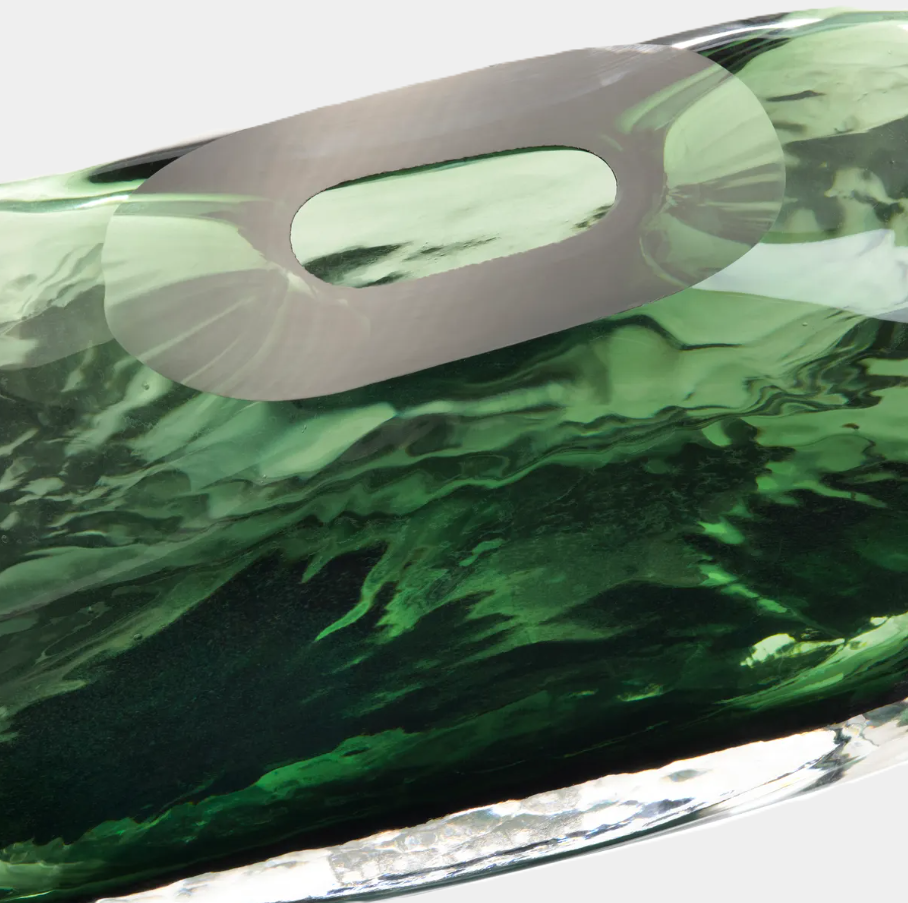 Bellmere Large Vase, Green - 13 Hub Lane   |  Glass Vases