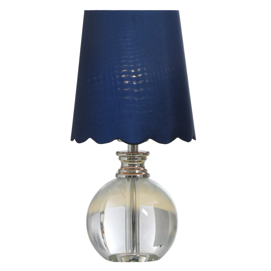 Beatrice Glass Lamp, Blue - 13 Hub Lane   |  Glass Table Lamps