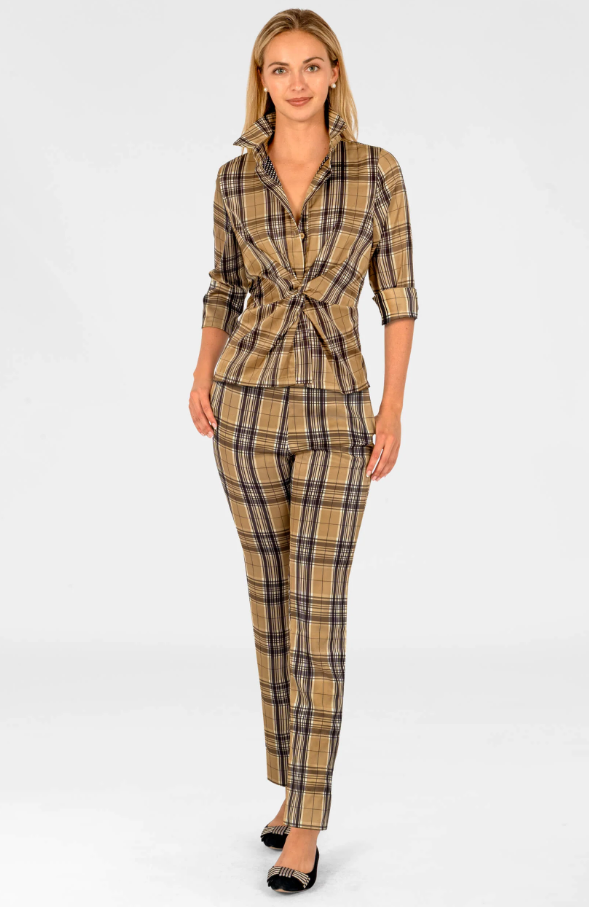 Twist & Shout Top - Belgravia Plaid