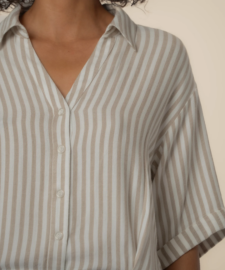 Kut From the Kloth Donna Top, Ivory & Taupe - 13 Hub Lane   |  