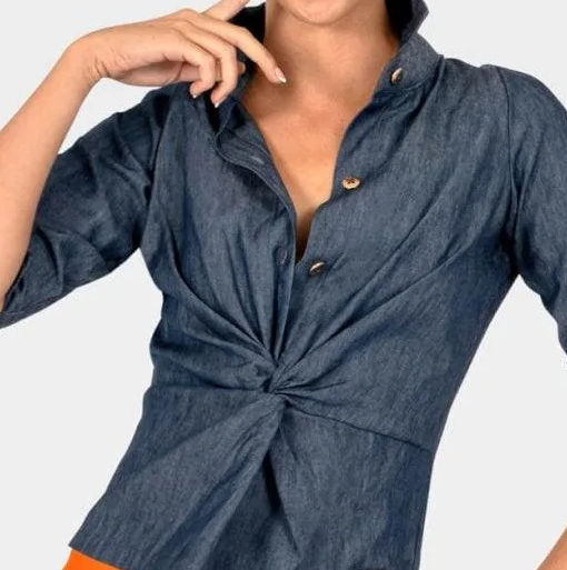 Twist & Shout Top, Chambray