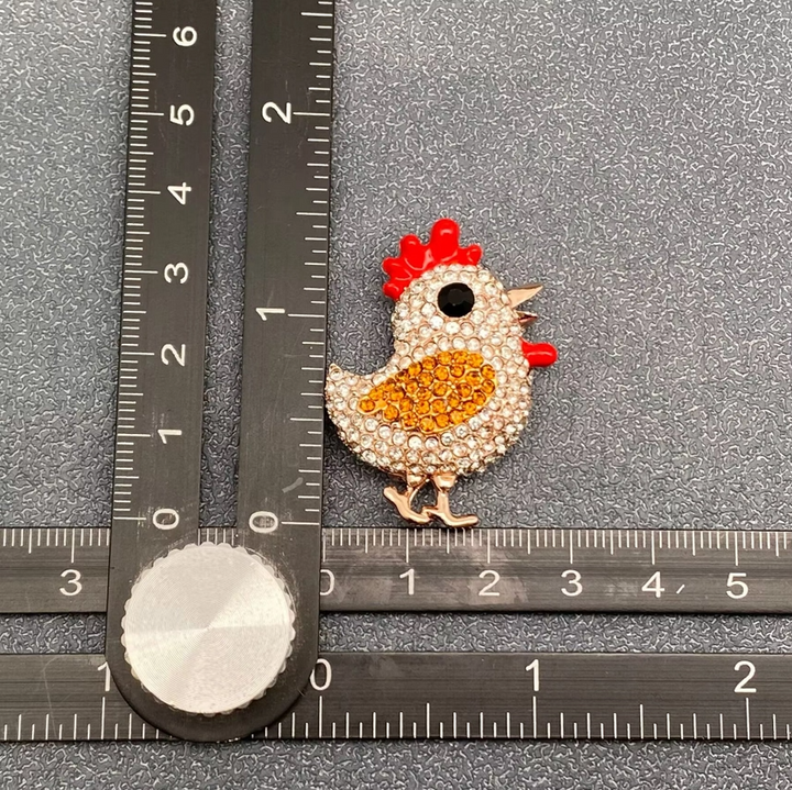 Rhinestone Chick Brooch - 13 Hub Lane   |  Brooches