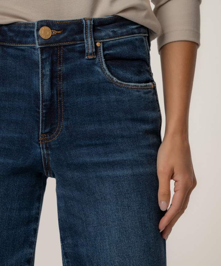 Kut From the Kloth Pattie High Rise Straight Leg, Happy - 13 Hub Lane   |  Slim Straight Jeans