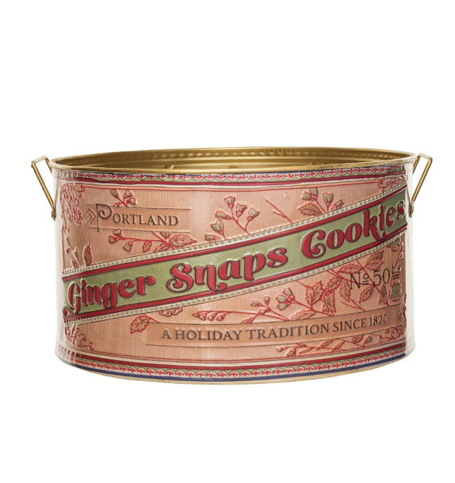 “Portland Ginger Snaps Cookies...” Embossed Planter w/ Handles