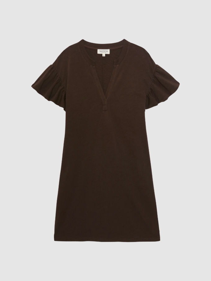 Nation LTD Savannah Mini Dress, Cocoa