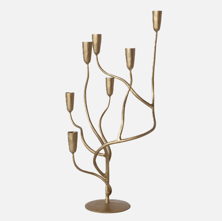 Hand-Forged Iron Candelabra