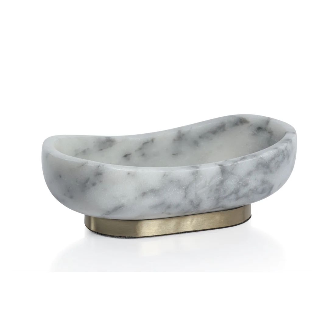 Arebascato Oval Marble Serving Bowl - Thumbnail 3