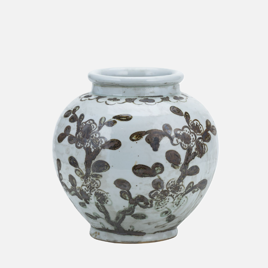 Rusty Brown Jar Plum Blossom - 13 Hub Lane   |  