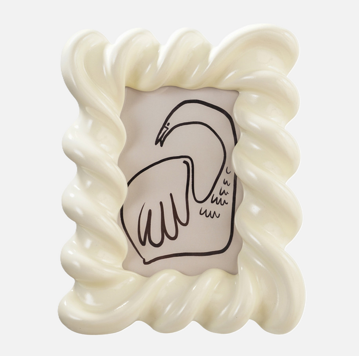 Twisted Resin Photo Frame, Cream