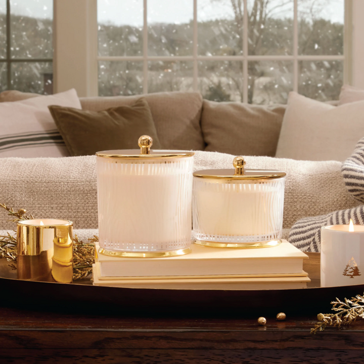 Frasier Fir Gilded Frosted Wood Grain Candle