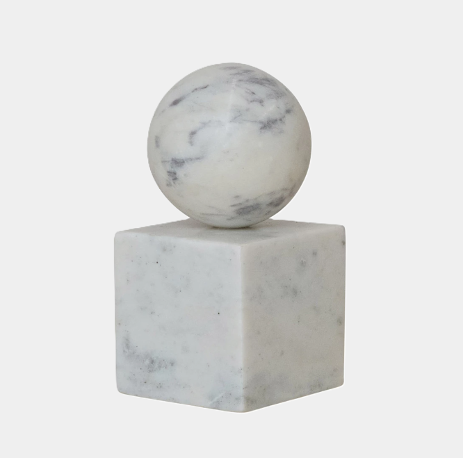 Marble Geometric Bookend - 13 Hub Lane   |  Marble Bookends