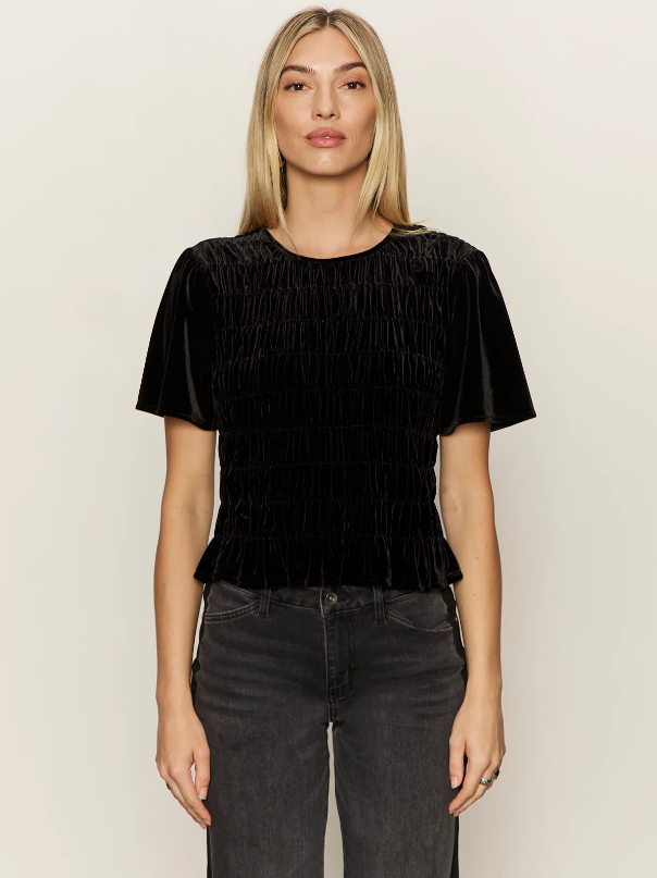 We Belong Together Velvet Top, Black