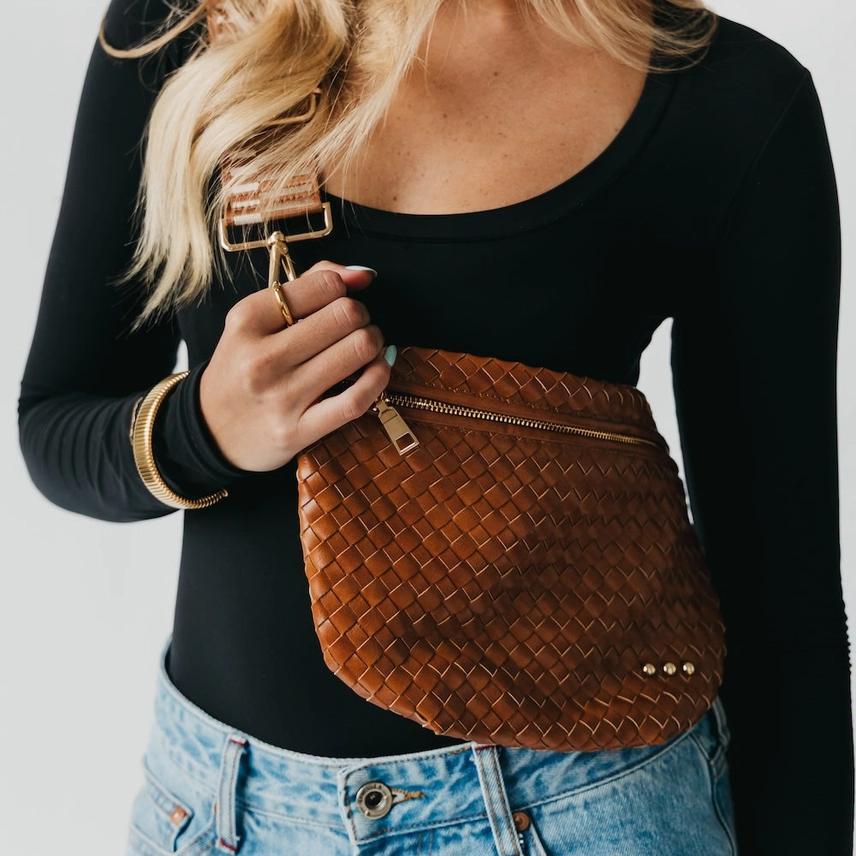 Westlyn Woven Bum Bag, Brown