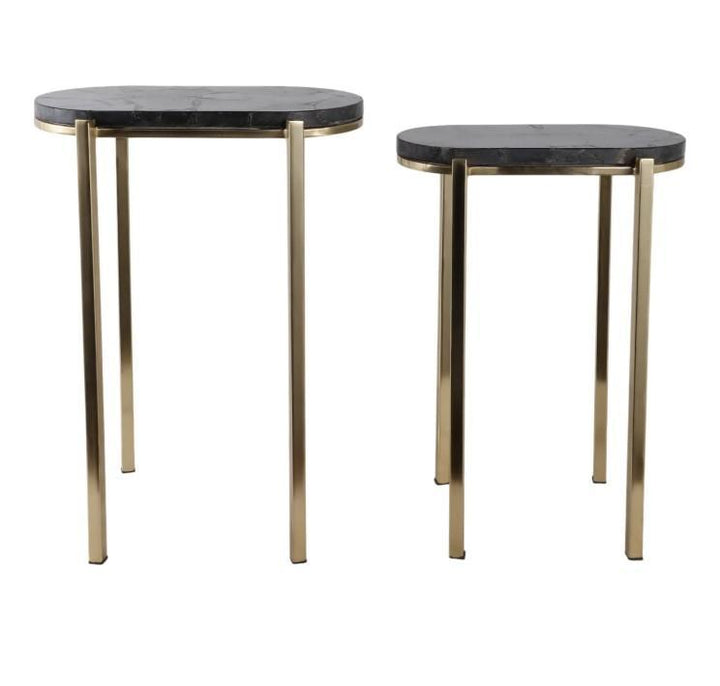 Dewey Black Quartz Nesting Tables