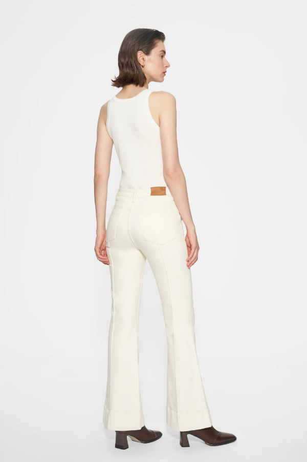 Rose High Rise Flare Jeans, White