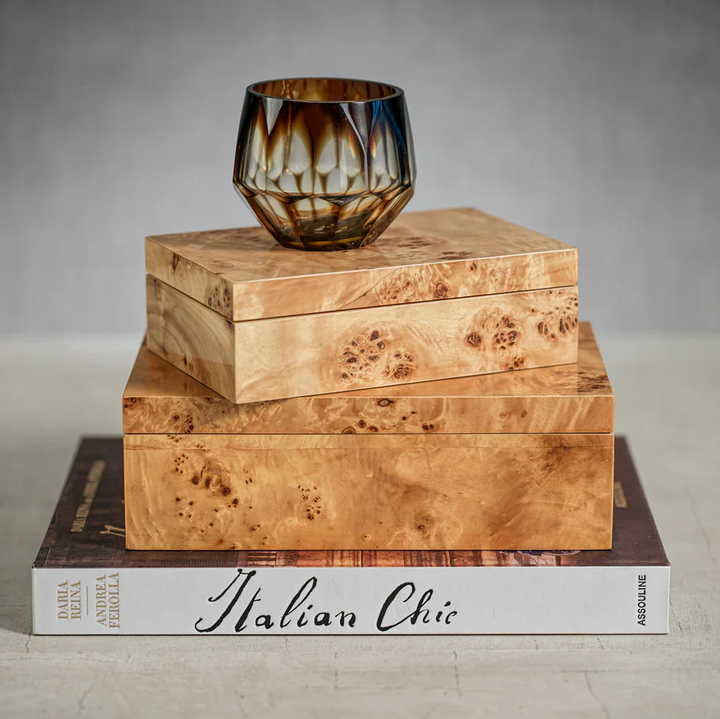 Leiden Burl Wooden Box - 13 Hub Lane   |  Decorative Boxes