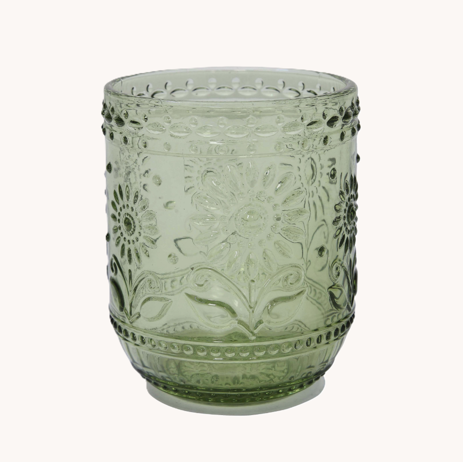 12oz. Embossed Drinking Glass