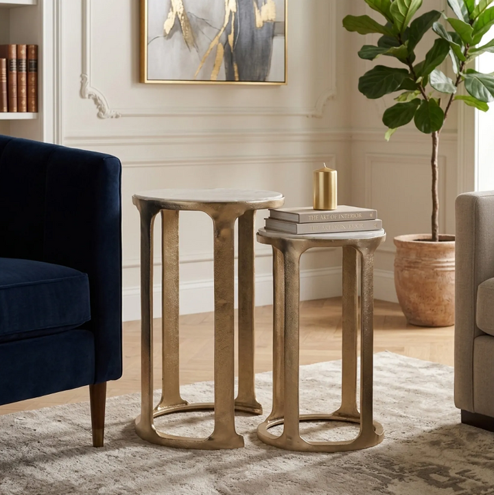 Surrey Selenite Top Accent Tables