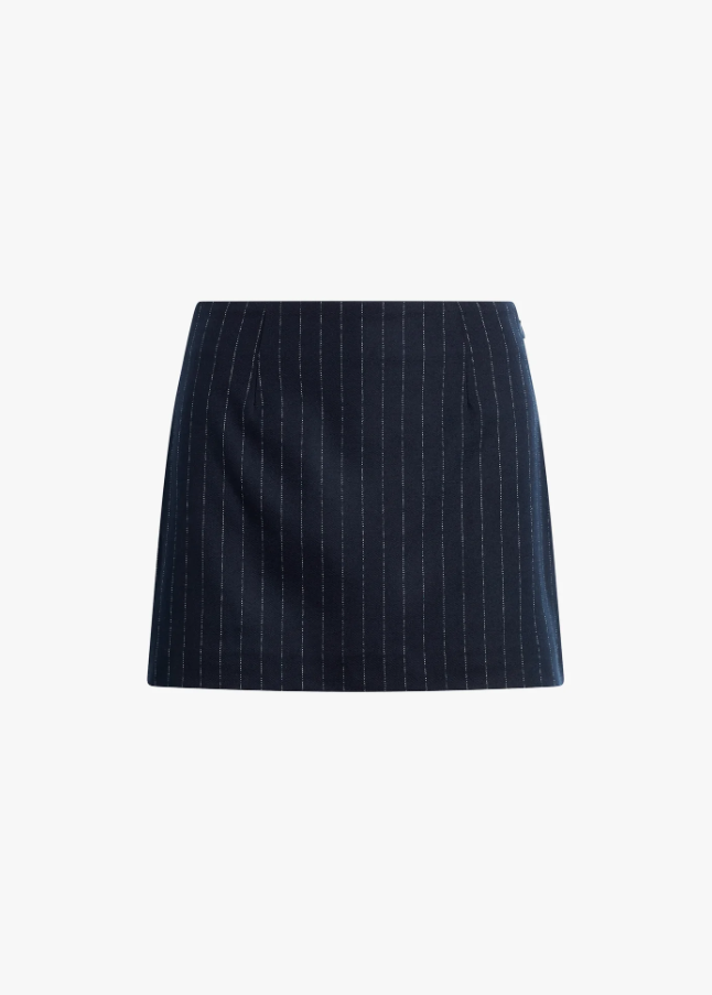 The Favorite Skort, Navy Pinstripe - 13 Hub Lane   |  Mini Skirts