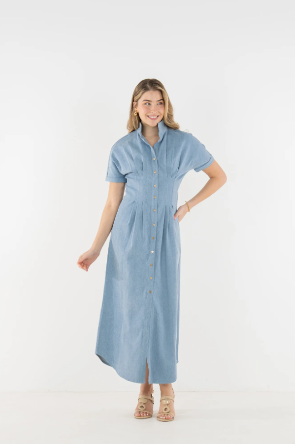 Georgia Dress - Classic Denim - 13 Hub Lane   |  