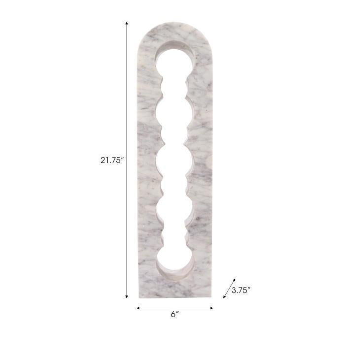 White Marble Standing Wine Rack