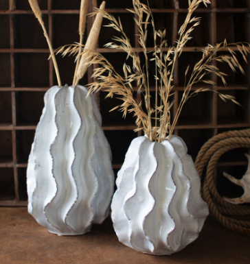 Ceramic Ruffle Vase - 13 Hub Lane   |  