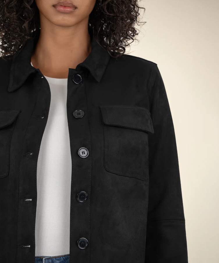 Kut From the Kloth Yara Button Front Jacket, Black