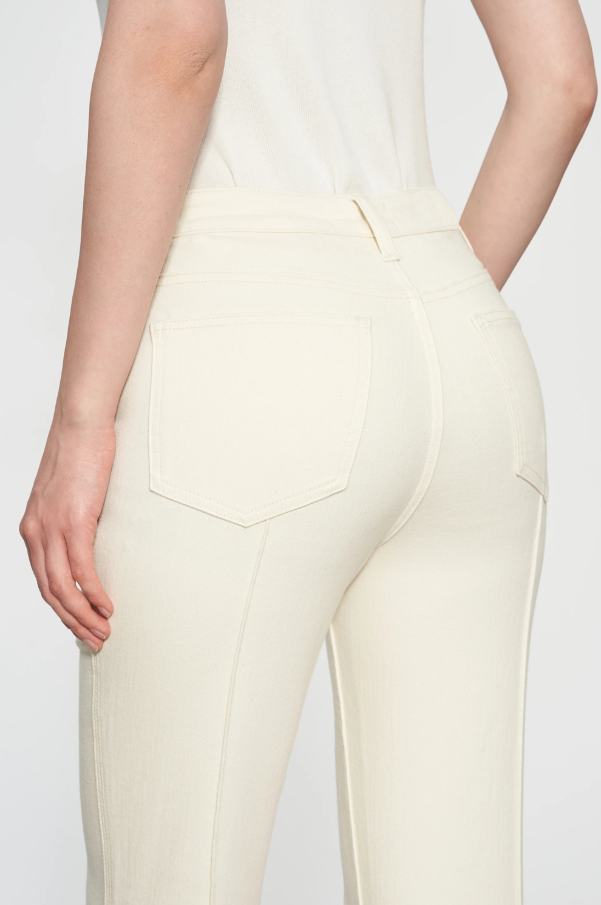 Rose High Rise Flare Jeans, White