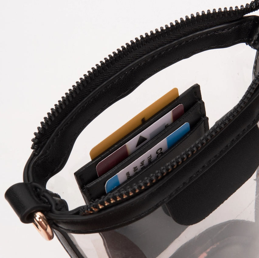 Transparent Crossbody Bag / Phone Bag, Orange - 13 Hub Lane   |  Clear Crossbodies